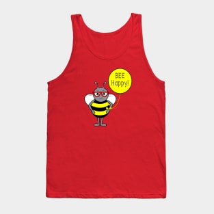 Bee with Balloon: Bee Happy! Tank Top